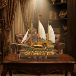 Thuyền bạch ngọc hợp kim thuận buồm xuôi gió cỡ trung