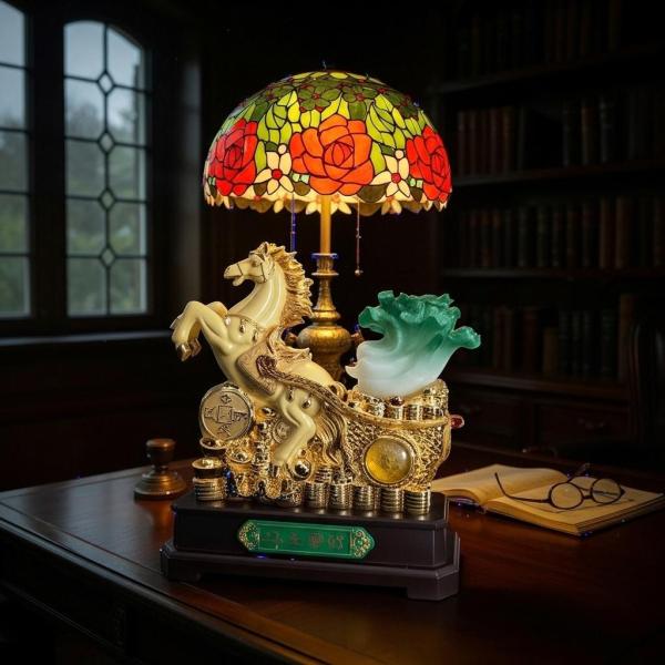 Ngựa phát tài chất liệu ngọc dát vàng A13