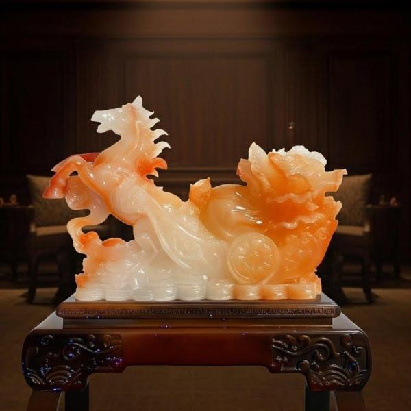 Ngựa kéo bắp cải  tiền đồ rộng mở màu lưu ly  cỡ đại